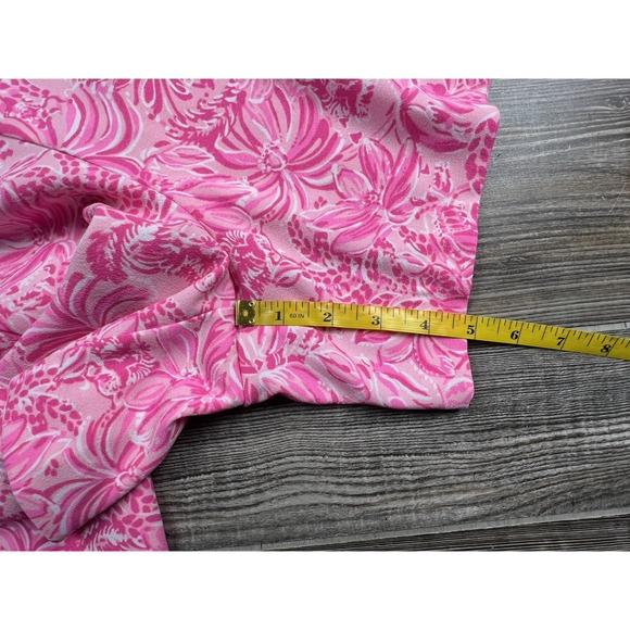 Lilly Pulitzer 10 Pink Blossom FOXY LLAMA FOLA SET Sleeveless Top & Shorts Golf - Picture 5 of 15